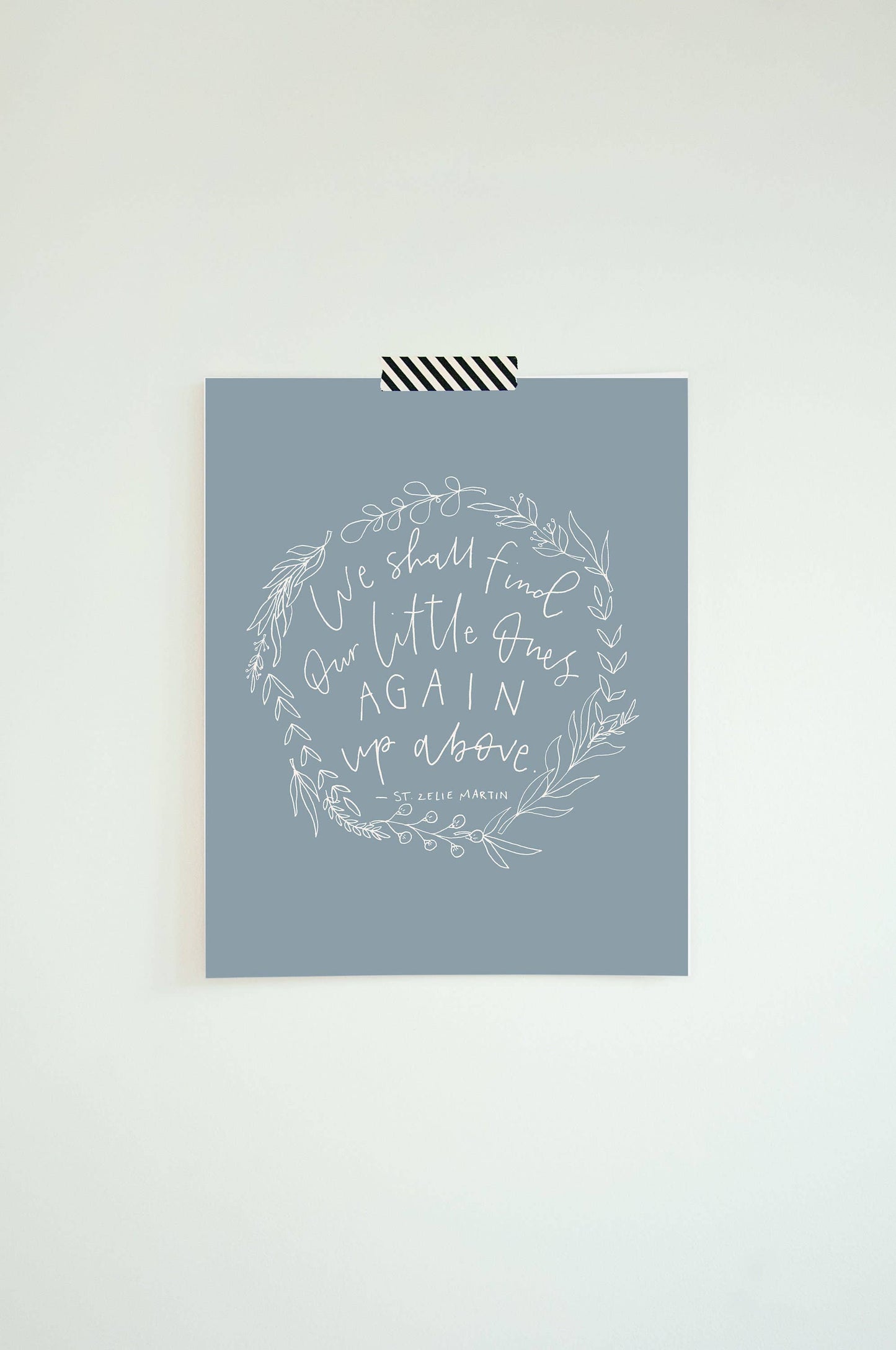 Little Ones Dusty Blue Fine Art Print 8x10