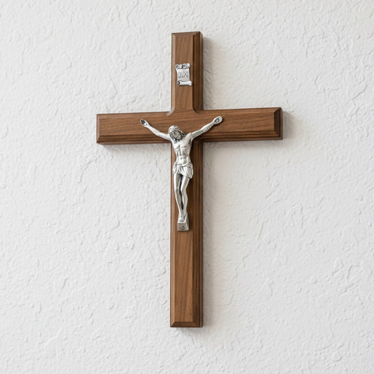 Handmade wood crucifix large
