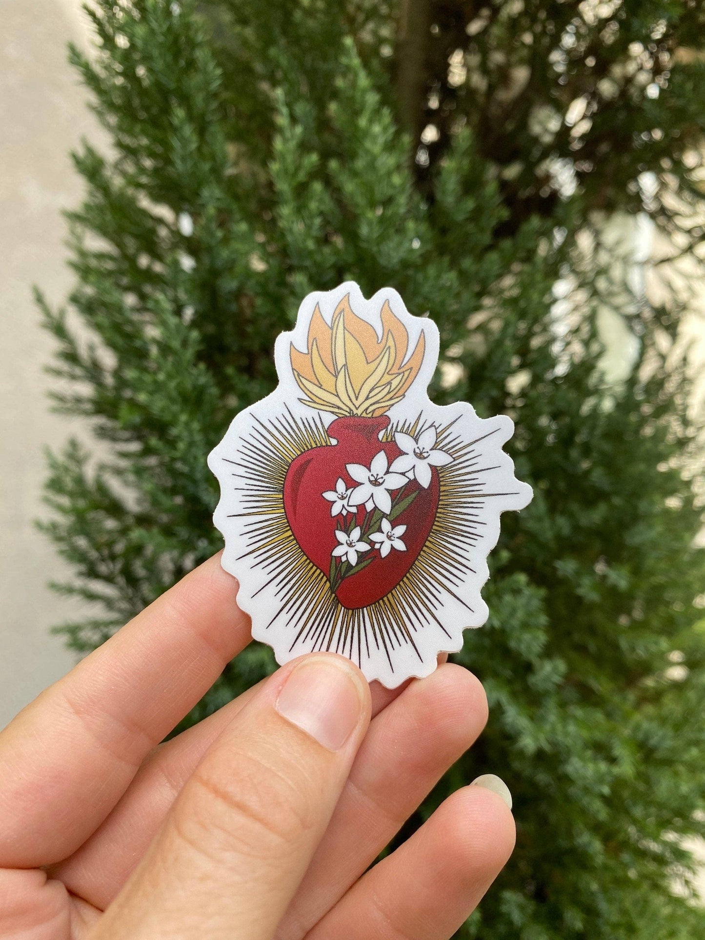 2.5” Vinyl Waterproof Sacred heart of Joseph Stickers