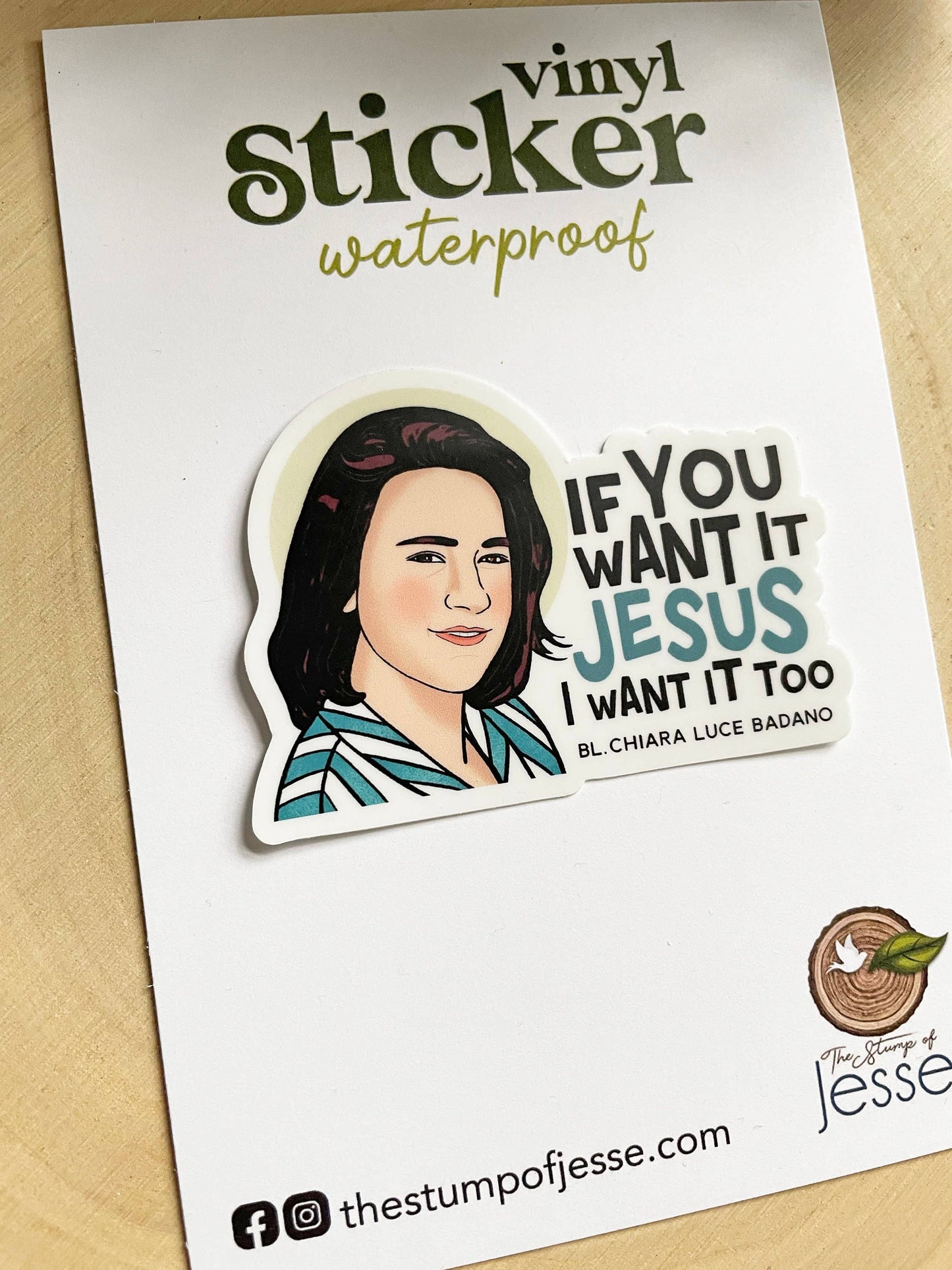 Bl. Chiara Luce Badano Waterproof Sticker I Catholic Gift