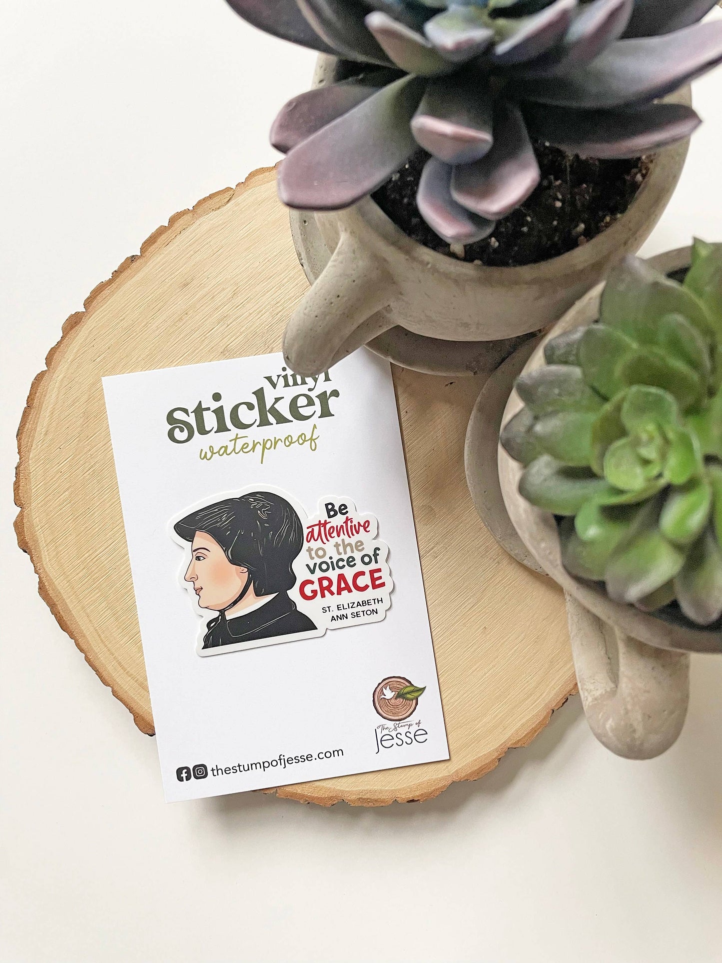 St. Elizabeth Ann Seton Waterproof Catholic Sticker
