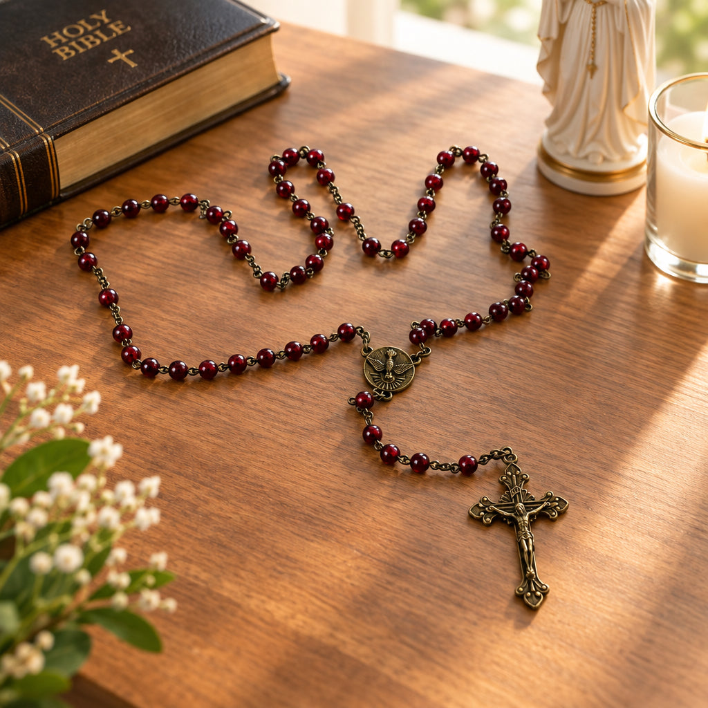 Red Holy Spirit Rosary