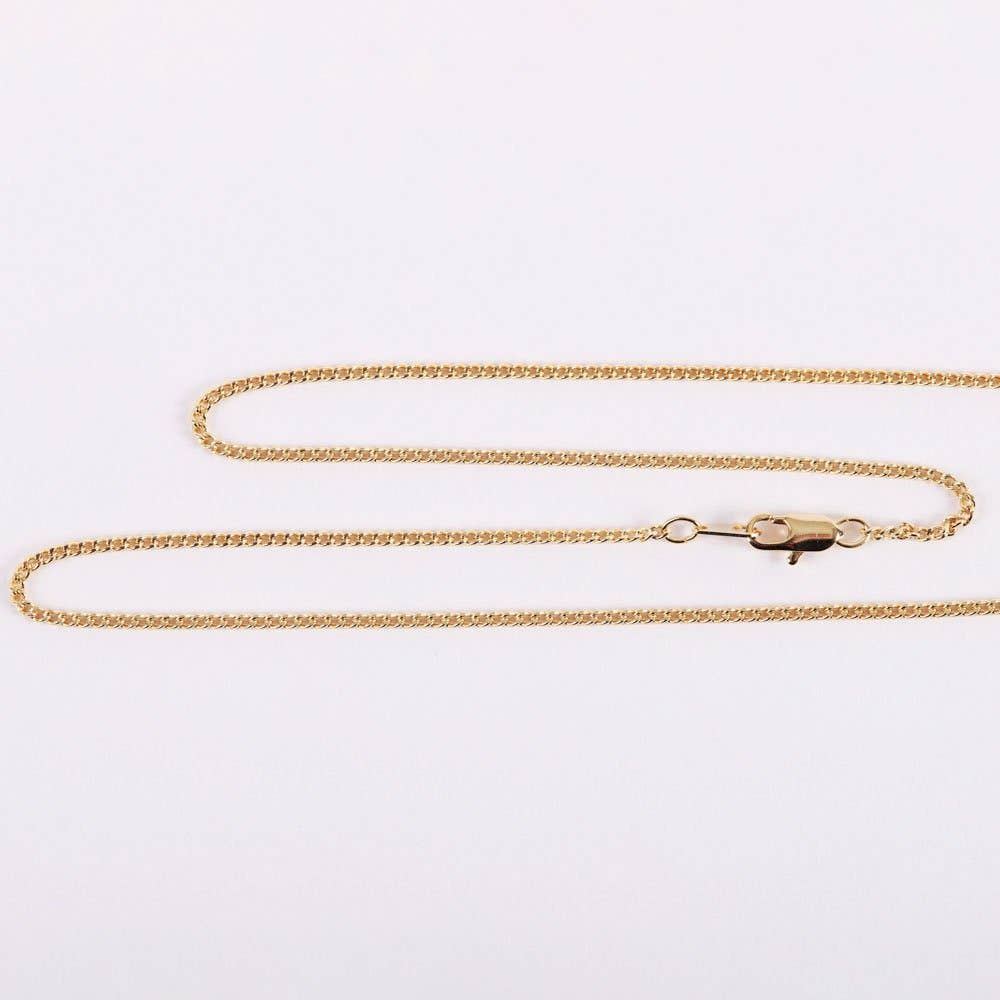 Necklace Cross Cut Out Gold Over SS 16-18"