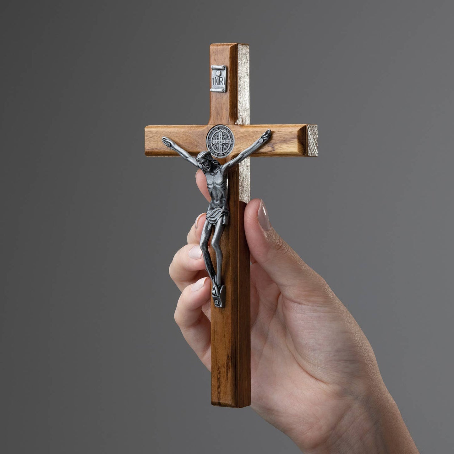 Wall Cross - St. Benedict Wooden 7.5"