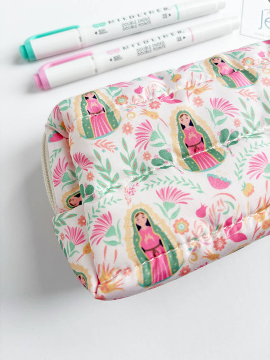 Our Lady of Guadalupe Waterproof Puffer Pouch