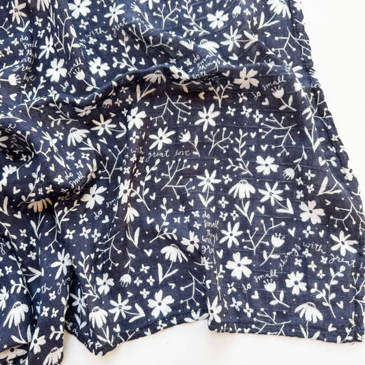 Mother Teresa Small Things Great Love- Catholic Baby Muslin Blanket Swaddle