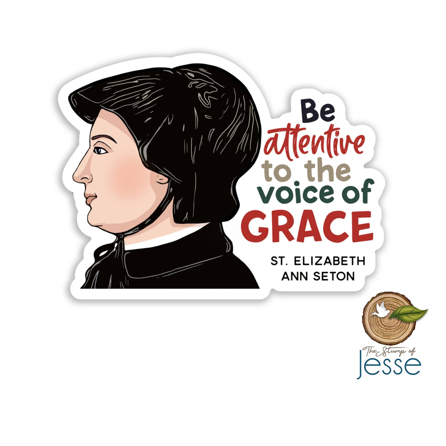St. Elizabeth Ann Seton Waterproof Catholic Sticker