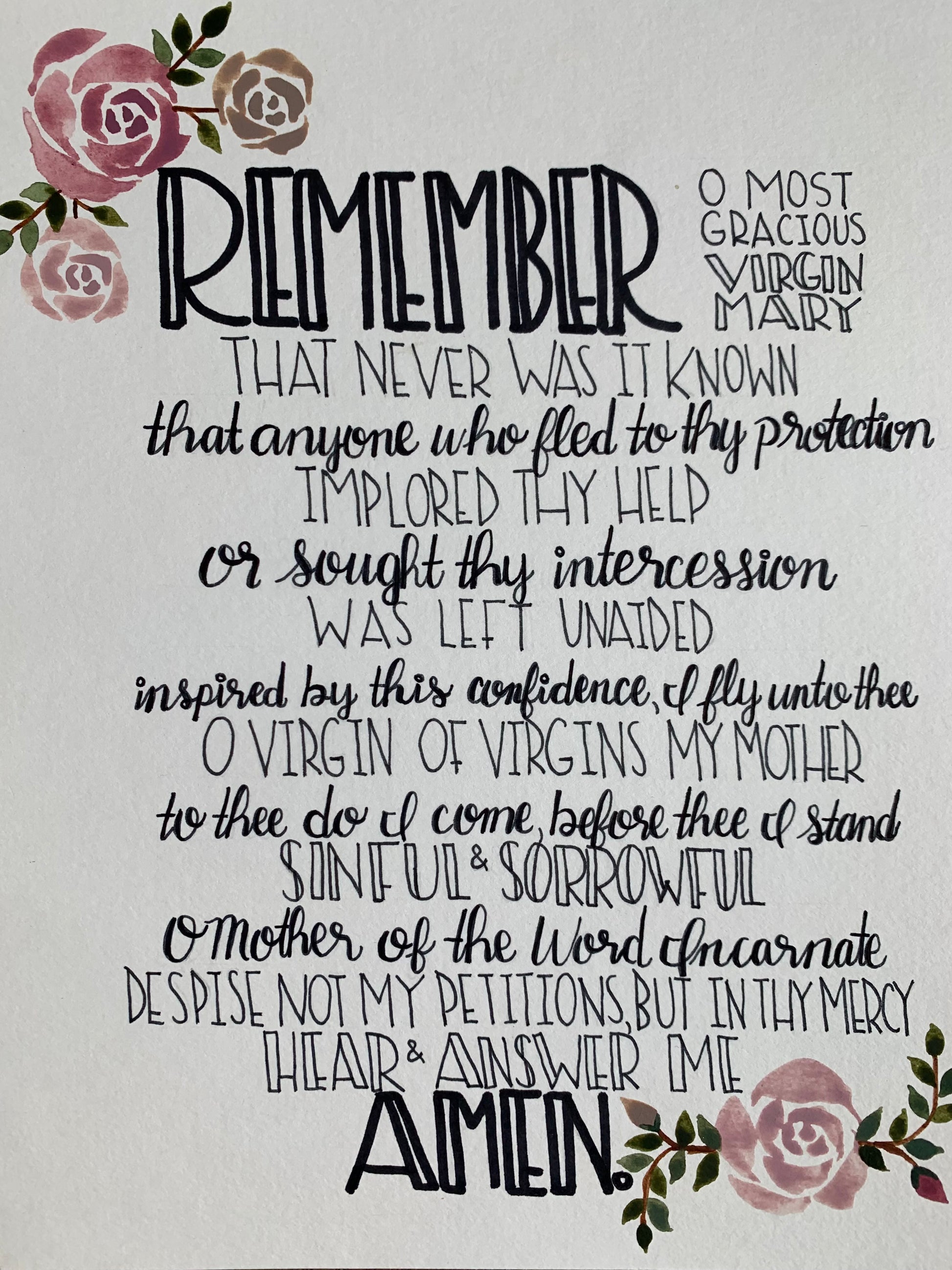 Memorarae on white paper