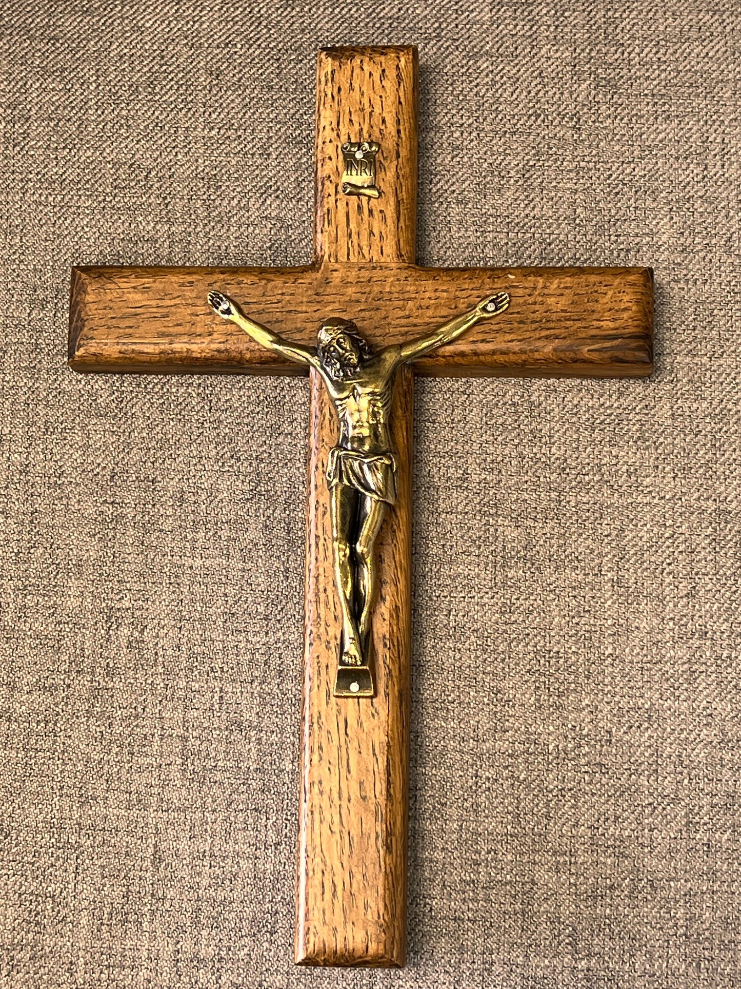 Handmade dark wood crucifix