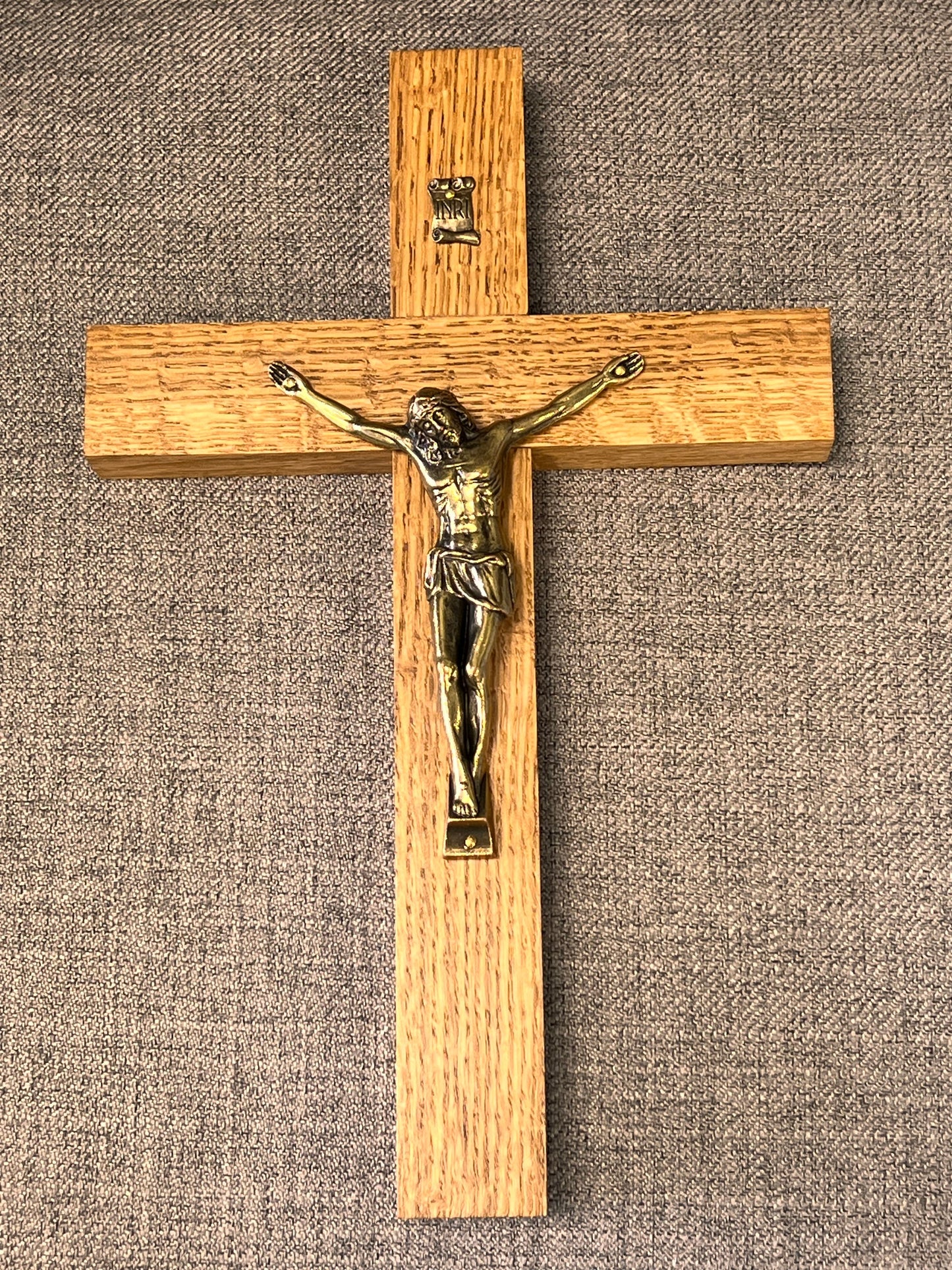 Handmade medium wood crucifix