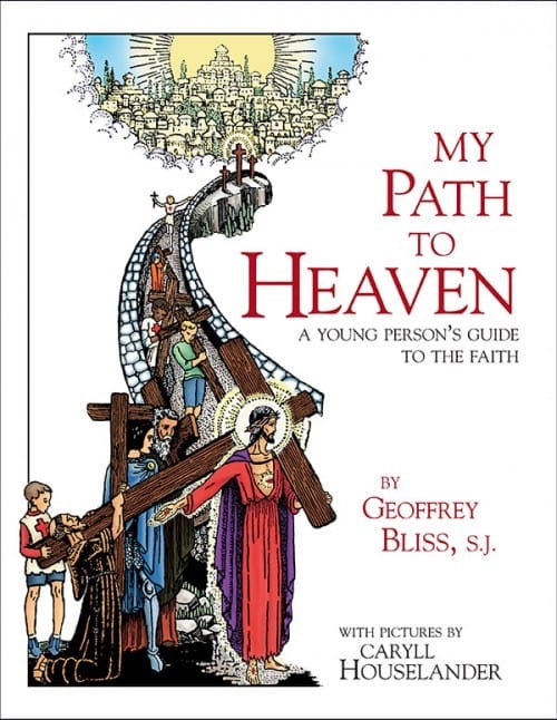 Book cover of 'My Path to Heaven' with illustrations and text.