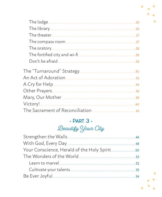 Table of contents for a book or document with chapter titles and page numbers.