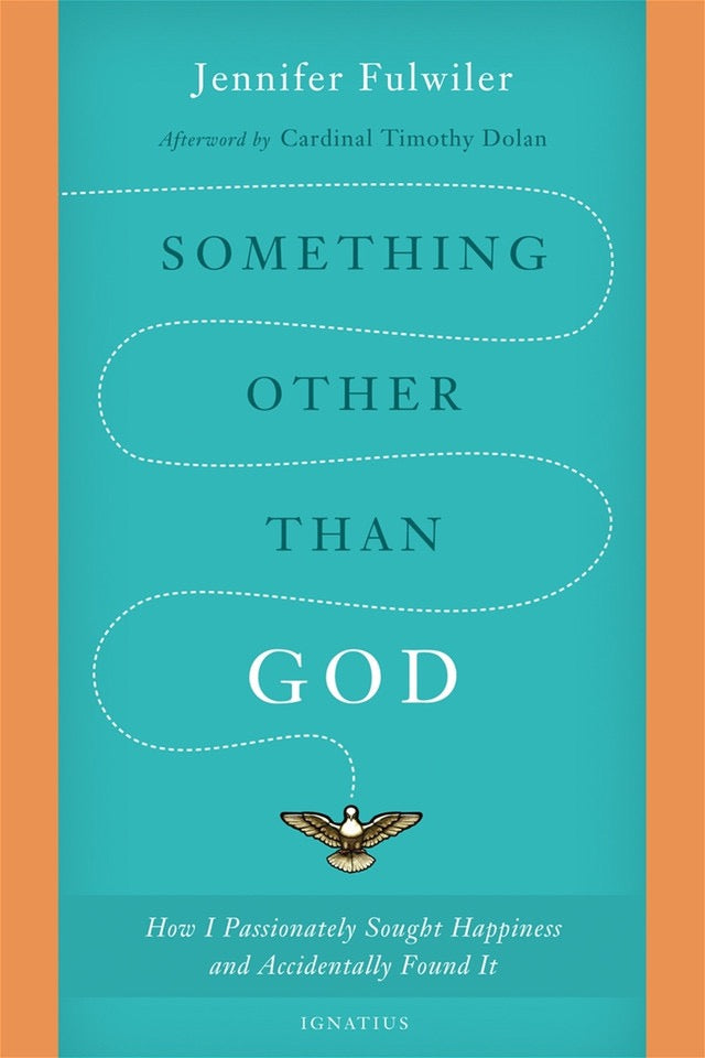 Book cover of 'Something Other Than God' by Jennifer Fulwiler with a blue and orange design.