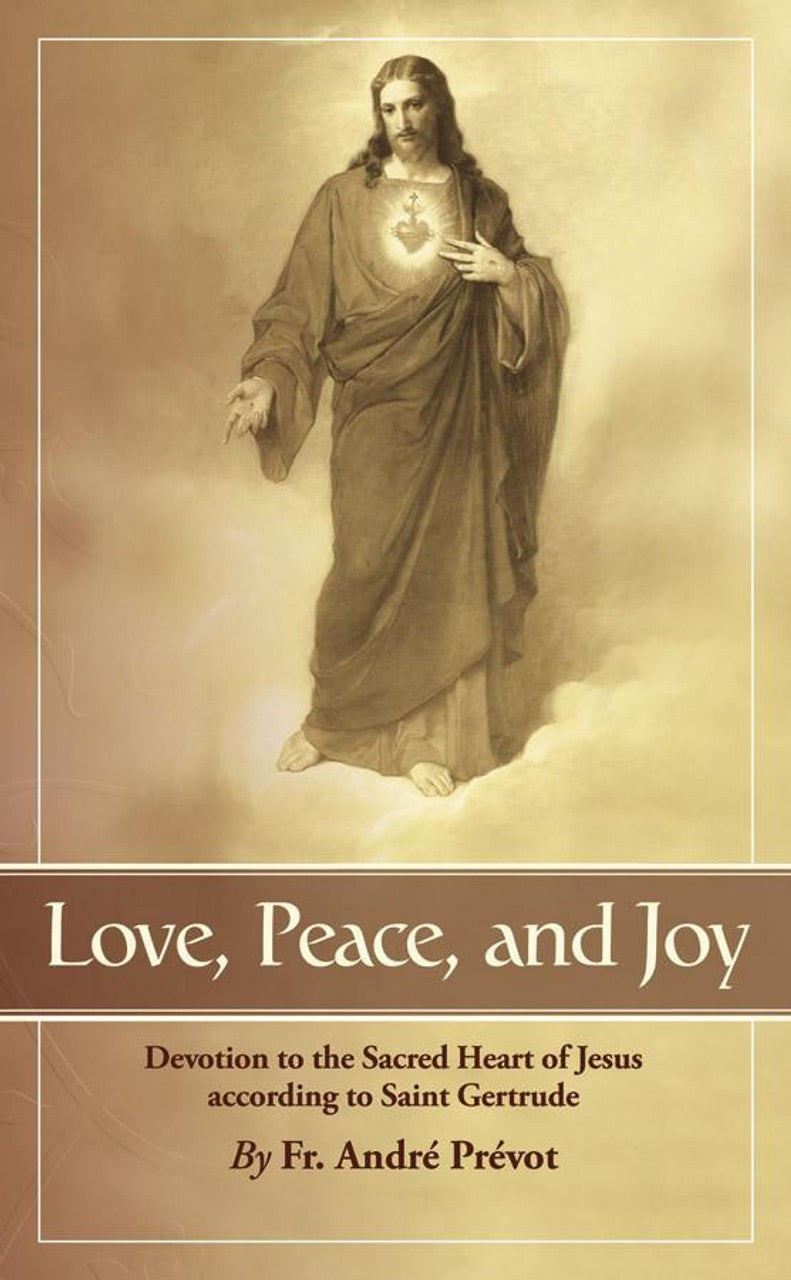 Book cover with an image of a religious figure and text about devotion to the Sacred Heart of Jesus.