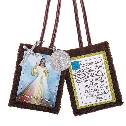 Divine Mercy Scapular with Medals