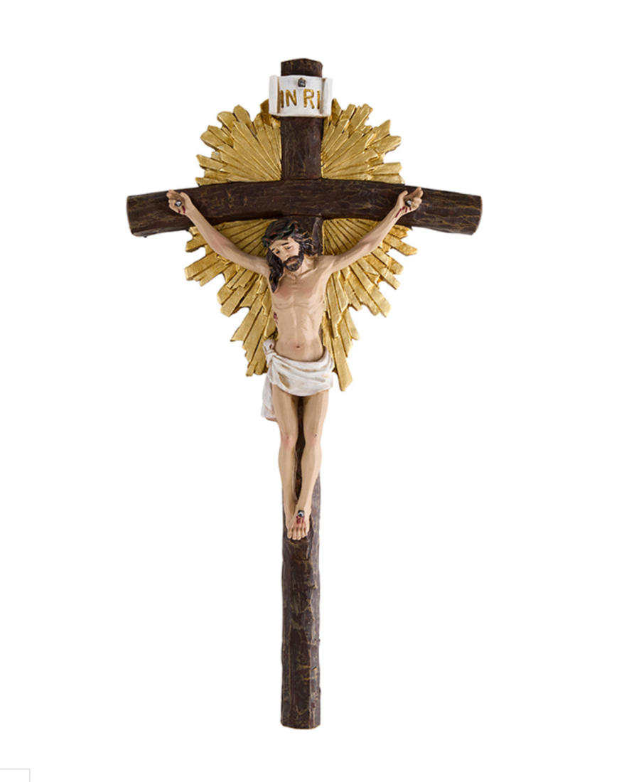 Holy Rays Papal Wall Crucifix