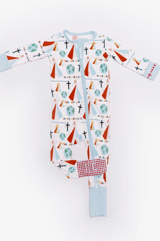 Divine Mercy Footie Baby Pajamas