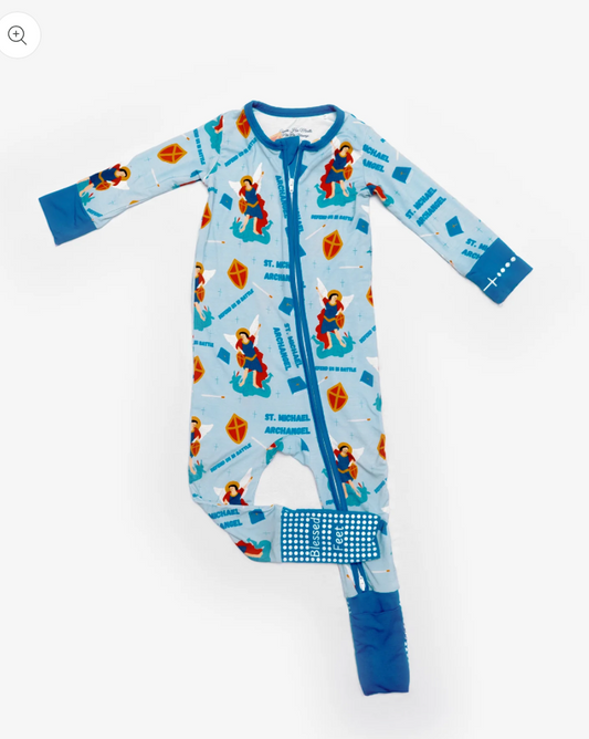Saint Michael the Archangel Footie Baby Pajamas