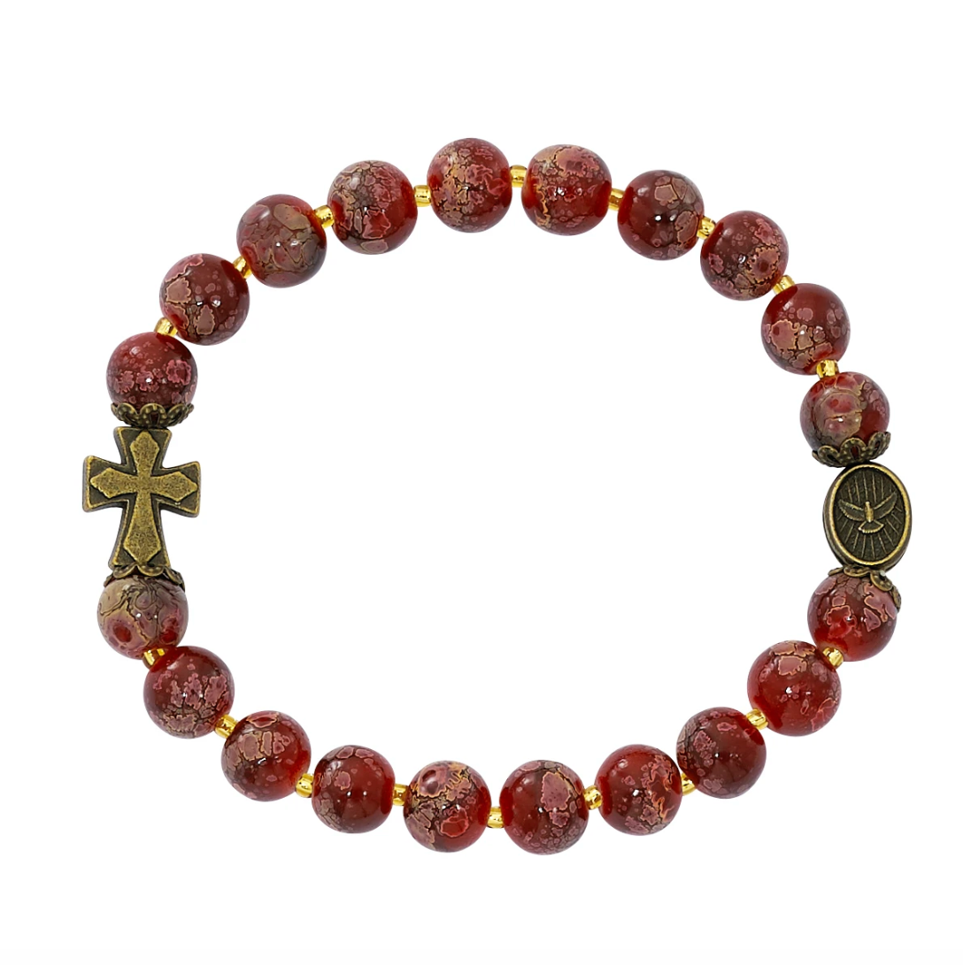 Red Holy Spirit Stretch Bracelet