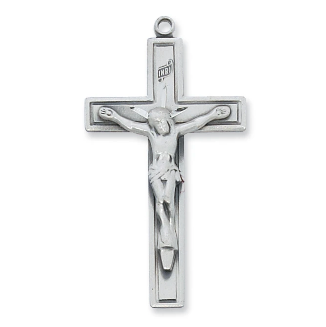Sterling Silver 24" Crucifix