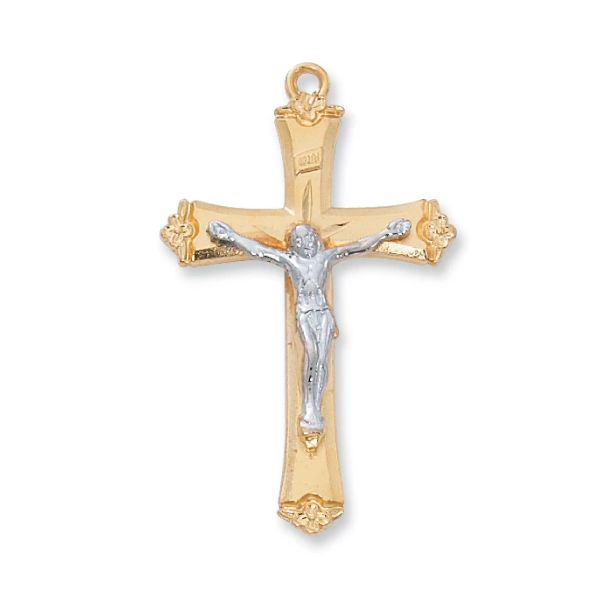 Decorative Two tone Crucifix