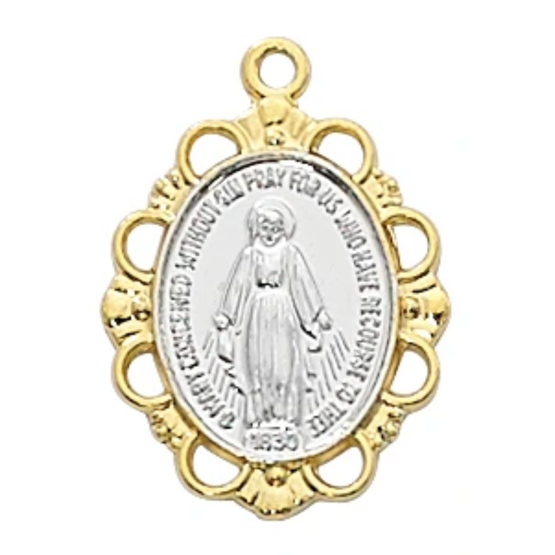 Detailed 2-tone Miraculous Medal