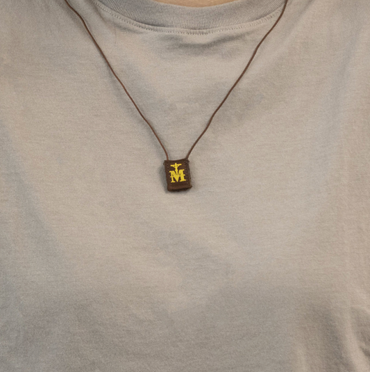 Mini Crucifix Premium Mini Brown Scapular