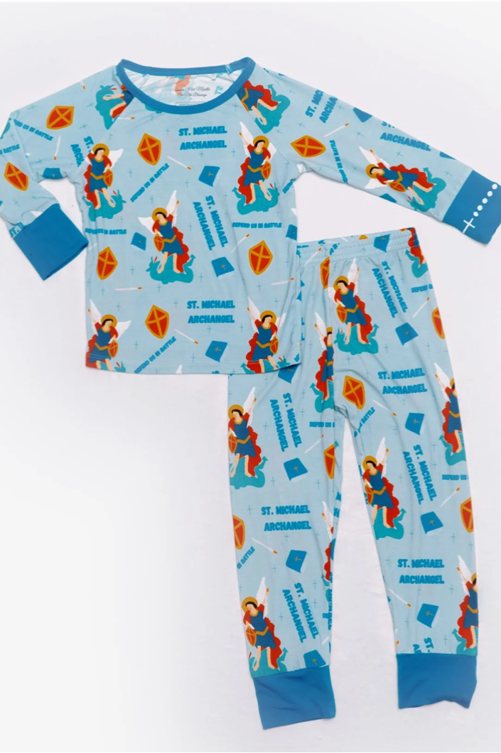 Saint Michael the Archangel Two Piece Kids Pajamas