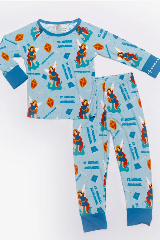 Saint Michael the Archangel Two Piece Kids Pajamas