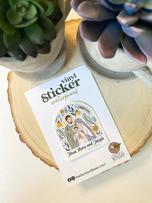 The Holy Family Waterproof Vinyl Catholic Sticker