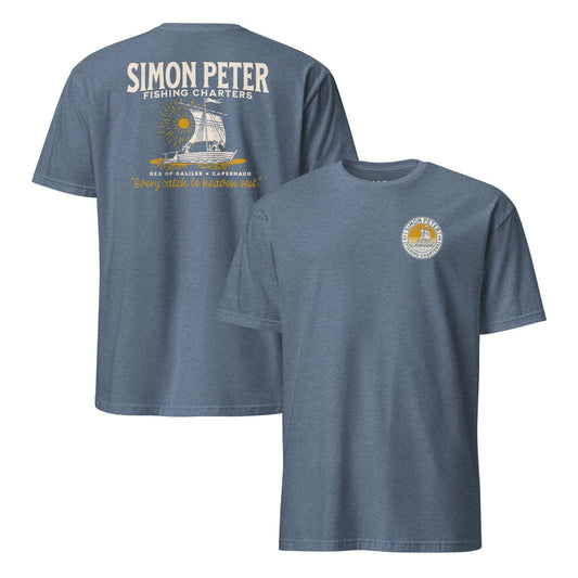 Simon Peter Fishing Charters Remix (Front/Back) - T-Shirt