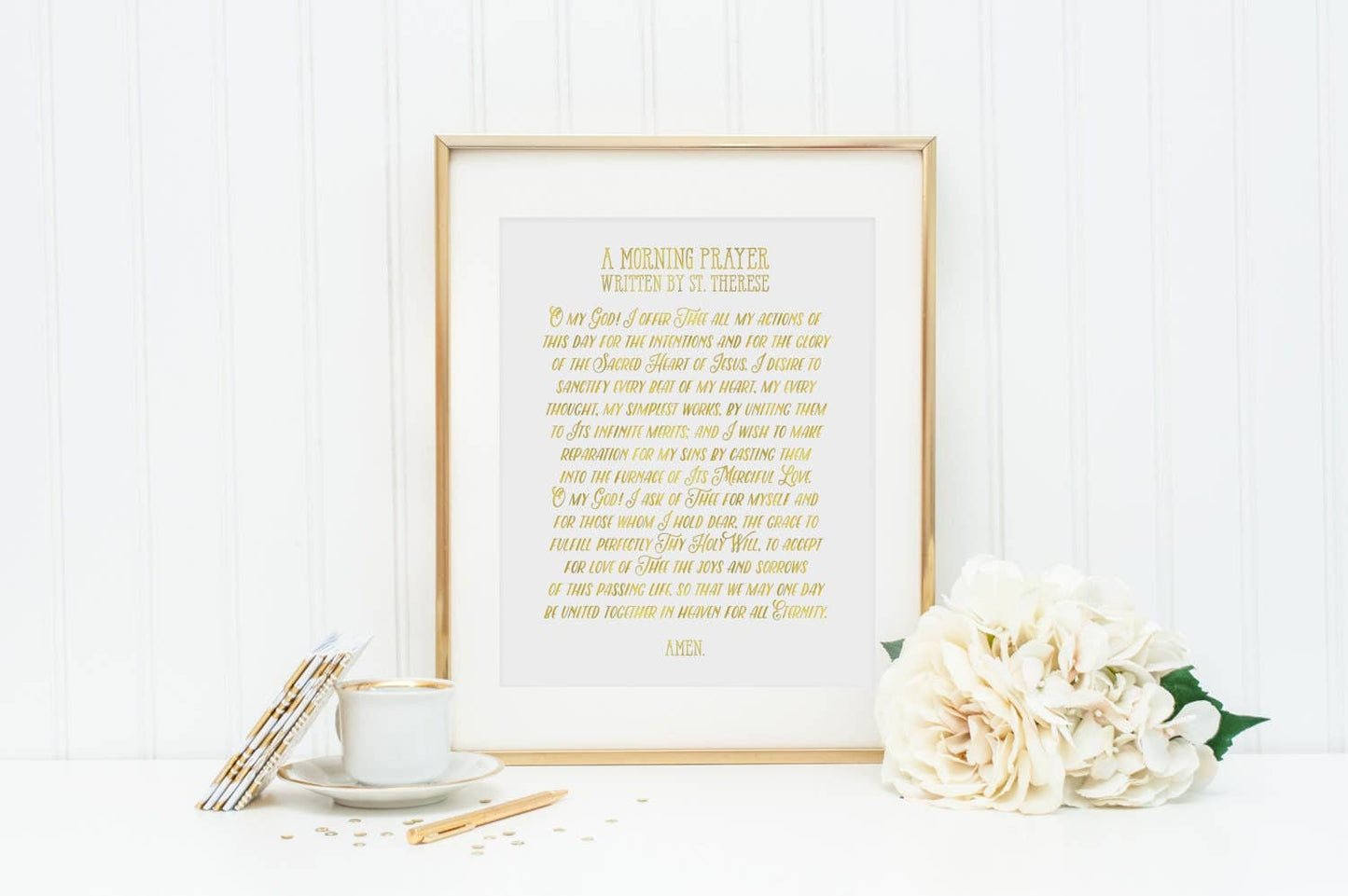 St. Therese of Lisieux Morning Prayer Print.