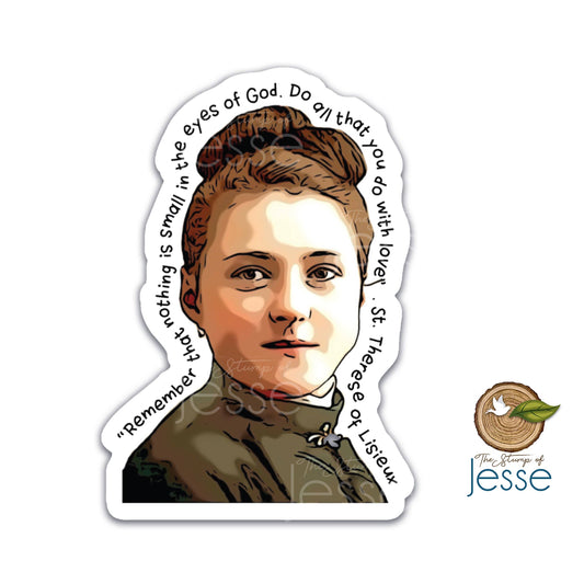 St. Therese of Lisieux Waterproof Catholic Sticker