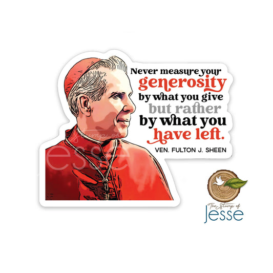 Ven. Fulton J.Sheen Waterproof Catholic Sticker