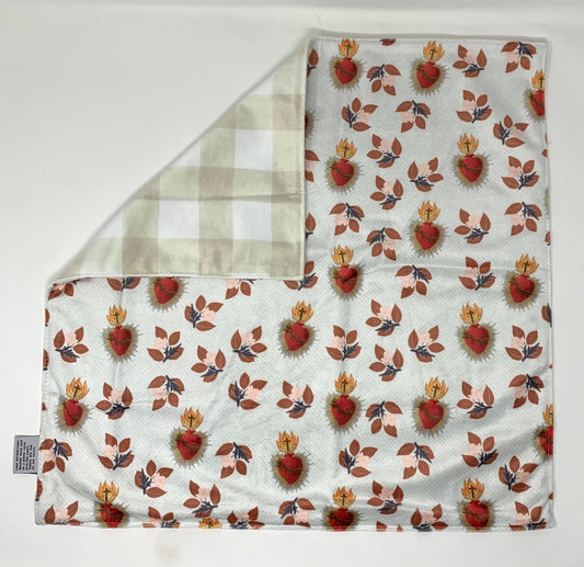 18" Sacred heart of Jesus Ultra Soft Lovey Blanket.