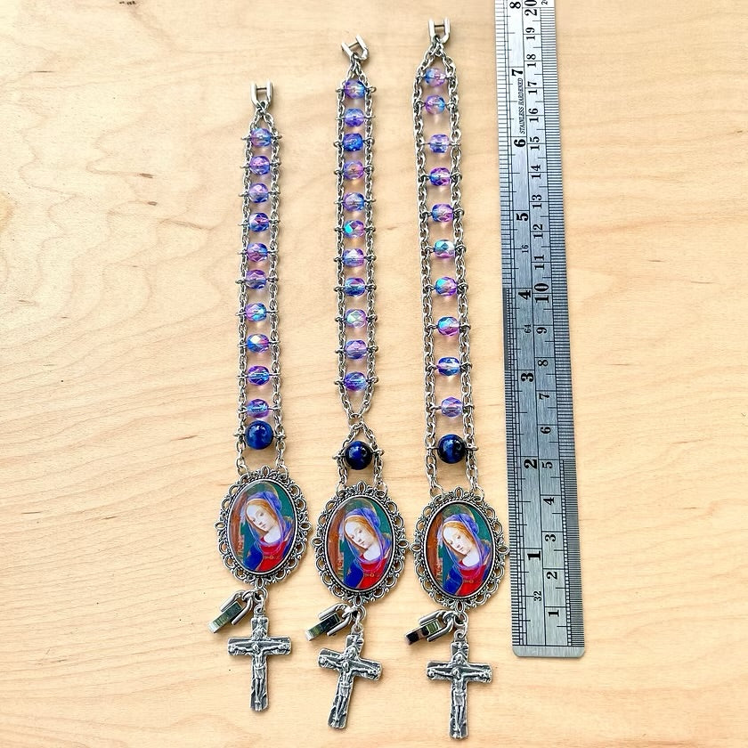 Purple Czech Prayer Bracelet