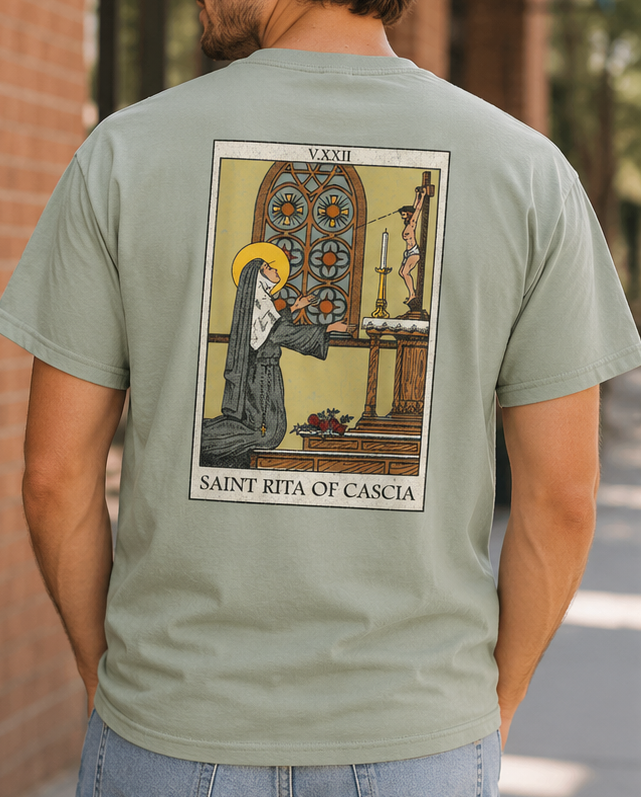 Saint Rita of Cascia | There is Nothing Impossible to God Tee- Religious Unisex Graphic T-Shirt