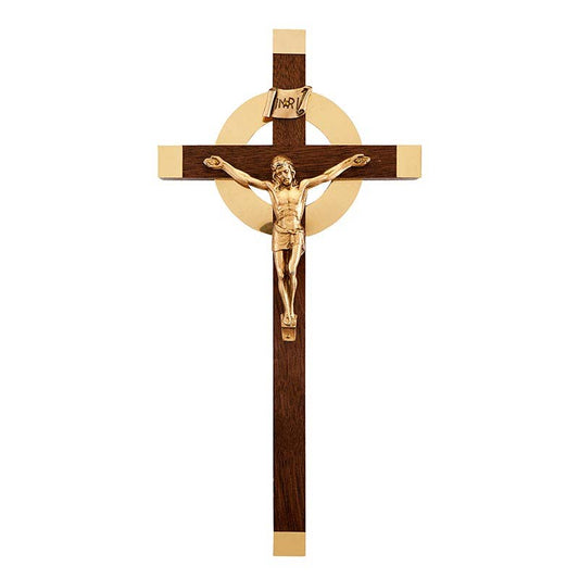 12" Walnut Tradiitional Gift Crucifix