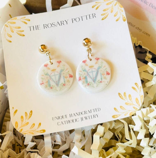 Mary Monogram Earrings