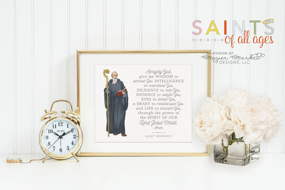 Saint Benedict prayer print