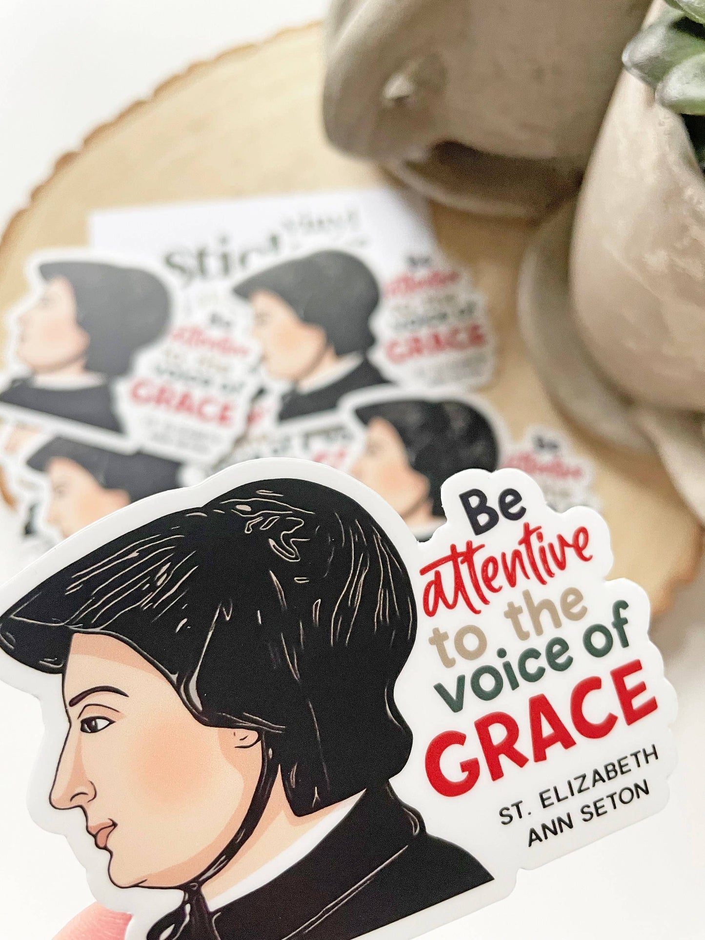 St. Elizabeth Ann Seton Waterproof Catholic Sticker