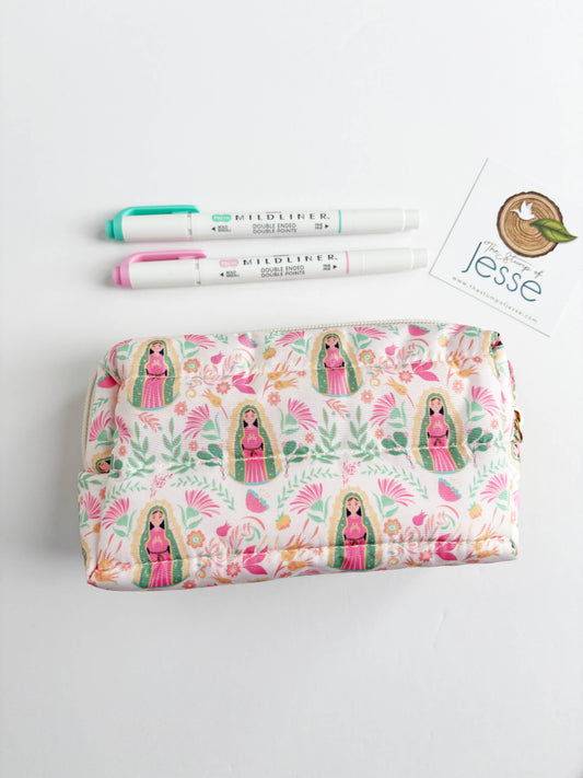 Our Lady of Guadalupe Waterproof Puffer Pouch
