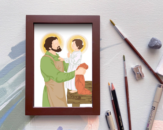 Saint Joseph & Jesus, Workshop  |  Print