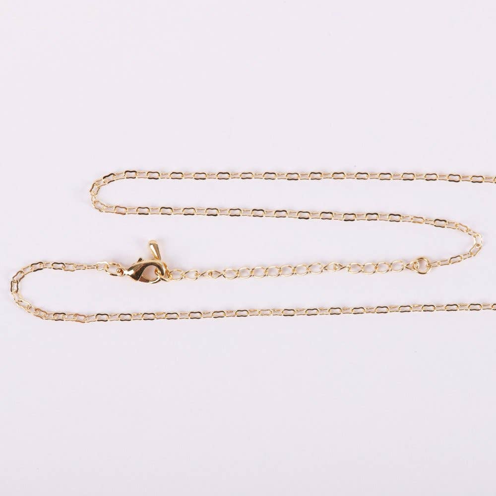 Necklace Cross w/ Cubic Zirconia Gold Over SS 18"