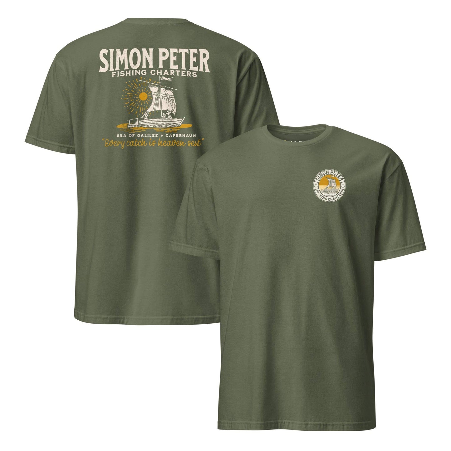Simon Peter Fishing Charters Remix (Front/Back) - T-Shirt
