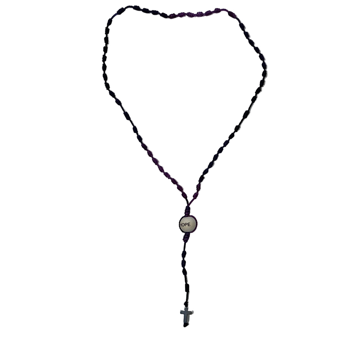 Handmade Knotted Rosary (Purple)