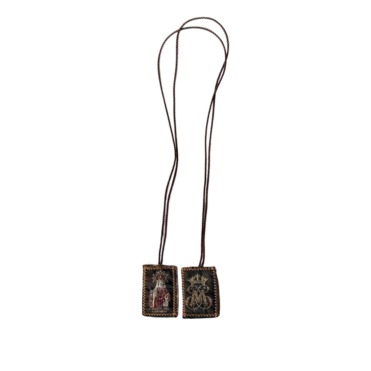 Scapular - Lady of Mt. Carmel BROWN       1.5"