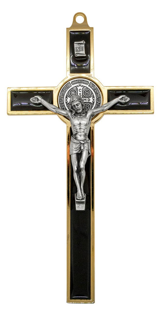 Cross with Jesus Christ figure on a white background