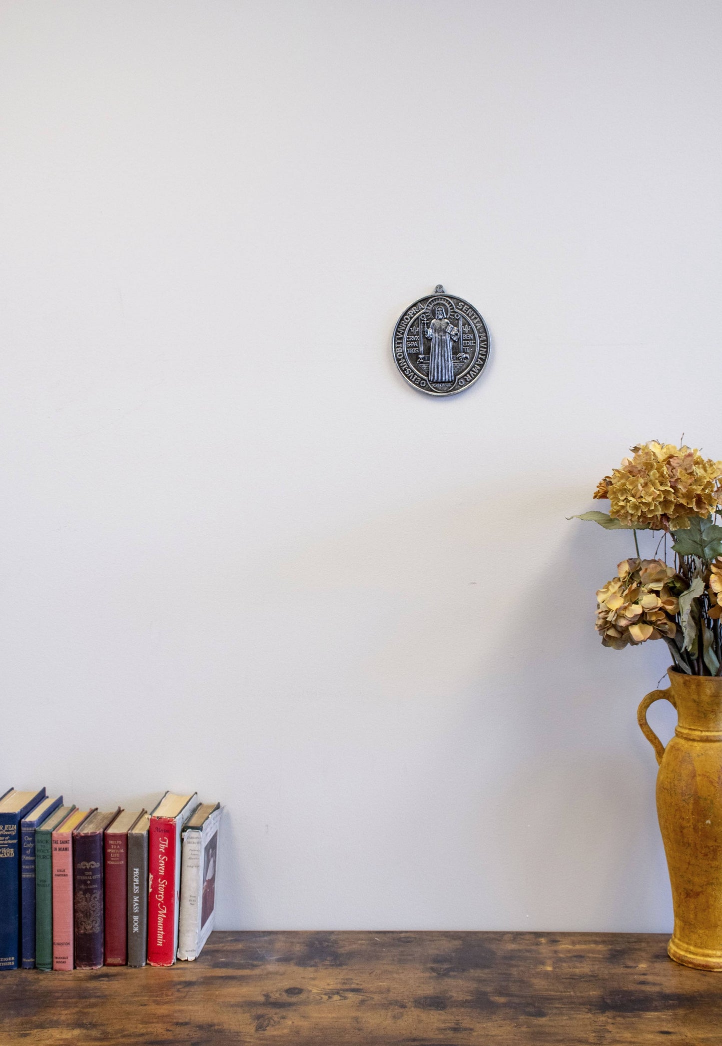 Resin St. Benedict Wall Medal, 6.5"