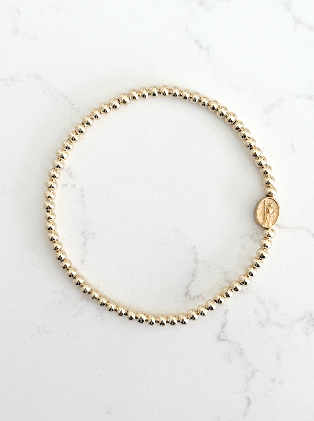 St. Joan of Arc Bracelet: Courage Teal / Adult Luxe (7.5")
